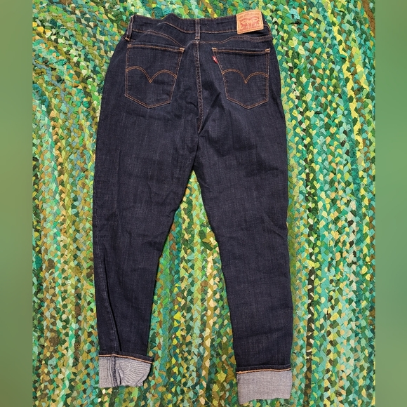 Levi's Dark Blue Denim Jeans -Women's 711 Skinny - Waist 30 - Picture 12 of 13